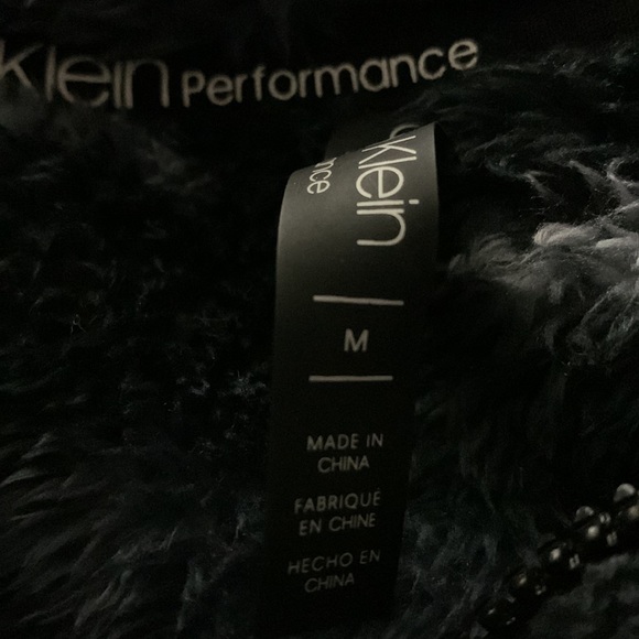 Calvin Klein Performance Fleece Pullover Jacket Size M Grey Camo - Picture 3 of 6